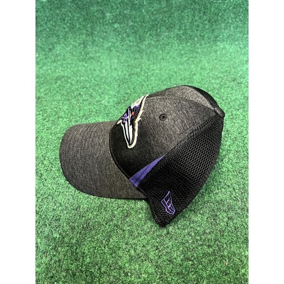 Baltimore Ravens Black & Purple Flex Fit Mesh SMALL/MEDIUM Hat OSFA Unisex - Picture 2 of 5